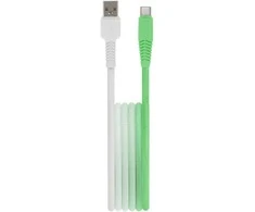 Telforceone Setty cable USB - USB-C 1,5 m 3A KGA-C-1.5320 mint-baltas gradient
