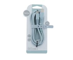 TelForceone Setty kabelis USB - USB-C 1,5 m 2,1A KSA-C-1.523 mėlynas