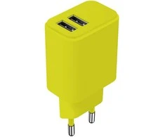 Telforceone Setty charger 2x USB 2,4A LSIM-AA-1211 lime