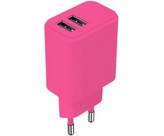 Telforceone Setty charger 2x USB 2,4A LSIM-AA-126 pink