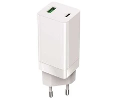 Telforceone Setty GAN sieninis įkroviklis PD+QC USB + USB-C 65W LSI-02 baltas JO