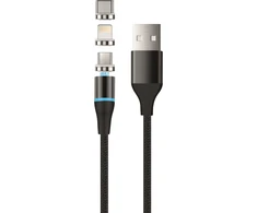 Telforceone Setty magnetic cable DT 3in1 2,5A 1,0 m KBM-01 juodas JO