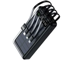 Telforceone Setty solar power bank SLR-120 20000 mAh juodas