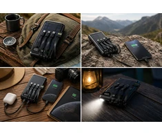 Telforceone Setty solar power bank SLR-120 20000 mAh juodas