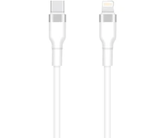 TelForceone "Setty" USB-C - "Lightning" kabelis 1 m 3A KSC-L-130, baltas