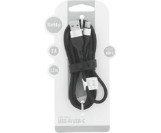 TelForceone "Setty" USB - USB-C kabelis 1,2 m 2A KNA-C-1.221 juodas