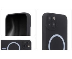 Tecto Shield Minkštas silikoninis „Mag“ dėklas, skirtas iPhone 15 Plus 6,7" juodas