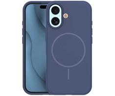 Dėklas Telforceone Silicone Thin Mag case for iPhone 17 6,3" dark mėlynas