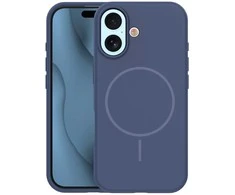 Dėklas Telforceone Silicone Thin Mag case for iPhone 17 6,3" dark mėlynas