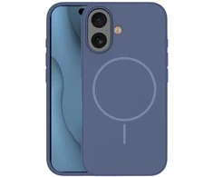 Dėklas Telforceone Silicone Thin Mag case for iPhone 16 6,1" dark mėlynas