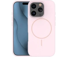 Dėklas Telforceone Silicone Thin Mag case for iPhone 16 Pro 6,3" light pink