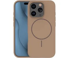 Dėklas Telforceone Silicone Thin Mag case for iPhone 16 Pro 6,3" ruda