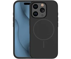 Dėklas Telforceone Silicone Thin Mag case for iPhone 16 Pro 6,3" juodas