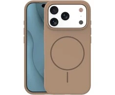 Dėklas Telforceone Silicone Thin Mag case for iPhone 17 Pro Max 6,9" ruda