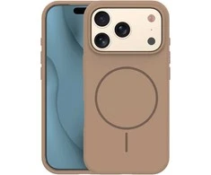 Dėklas Telforceone Silicone Thin Mag case for iPhone 17 Pro 6,3" ruda