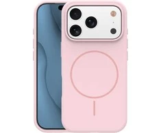 Dėklas Telforceone Silicone Thin Mag case for iPhone 17 Pro Max 6,9" light pink