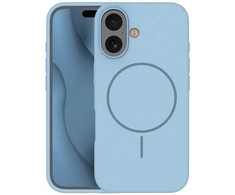 Telforceone Plonas silikoninis „Magsafe“ dėklas, skirtas „iPhone 16“, šviesiai mėlynas
