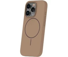 Dėklas Telforceone Silicone Thin Mag case for iPhone 13 6,1" ruda