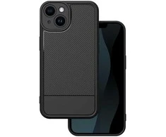 Telforceone „iPhone 14“ dėklas su anglies pluošto efektu, juodas