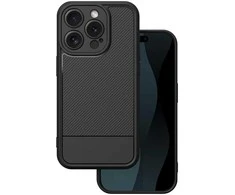 Dėklas Telforceone Simple Carbon case for iPhone 15 Pro 6,1" juodas