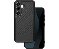 Telforceone Anglies pluošto paprastas dėklas, skirtas „Samsung Galaxy S24 / S25“, juodas