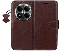 Telforceone „Smart Luxe“ odinis dėklas, skirtas „Xiaomi Redmi Note 15 Pro 5G“, rudas