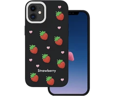 Dėklas Telforceone Strawberry case for iPhone 11 juodas