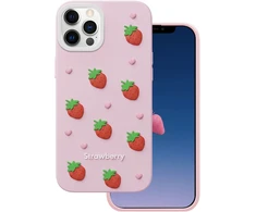 Dėklas Telforceone Strawberry case for iPhone 12 / 12 Pro 6,1" pink