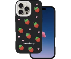 Dėklas Telforceone Strawberry case for iPhone 16 Pro Max 6,9" juodas