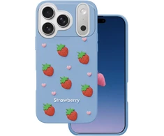 Dėklas Telforceone Strawberry case for iPhone 17 Pro Max 6,9'' mėlynas