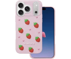 Dėklas Telforceone Strawberry case for iPhone 17 Pro Max 6,9'' pink