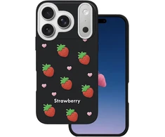 Dėklas Telforceone Strawberry case for iPhone 17 Pro 6,3'' juodas