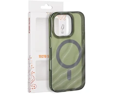 Tecto Shield Desert Mag dėklas, skirtas iPhone 16 Pro 6,3" tamsiai alyvuogių spalvos