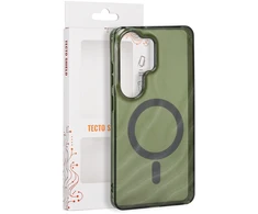 Tecto Shield Desert Mag dėklas, skirtas Samsung Galaxy S26 Ultra, tamsiai alyvuogių spalvos