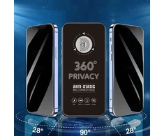 TFO Privatumą užtikrinantis 360° grūdintas stiklas Samsung Galaxy S24 Ultra, suderinamas su pirštų atspaudų skaitytuvu