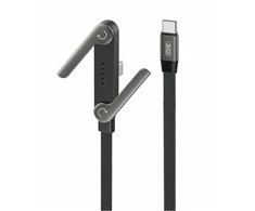 XO laidas NB-Q311 PD USB-C – USB-C 1,5m 240W juodas plokščias su stovu