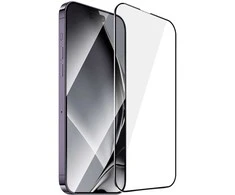 TelForceone Grūdinto stiklo metalinis rėmelis, skirtas "iPhone 14 Pro Max" 6,7 juodas rėmelis