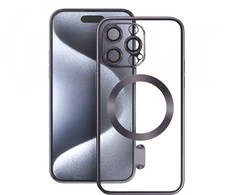 Dėklas Vmax Electroplating Mag TPU Apple iPhone 15 Plus 6,7" sėklas telefonui violetinės spalvos