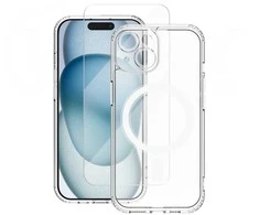Vmax Mag dėklas + apsauginis stiklas 2,5D premium Apple iPhone 15 Plus 6,7"