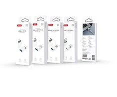 XO adapteris NB256A OTG USB - Lightning baltos spalvos