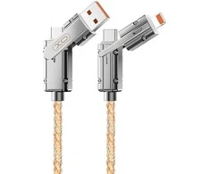 XO kabelis NB276 4w1 USB-C - Lightning + USB - USB-C 60W 1,0 m pilkas