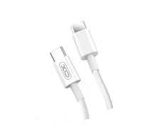 XO kabelis NB124 PD USB-C - USB-C 1,0 m baltos spalvos