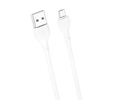 XO kabelis NB200 USB - USB-C 2,0m 2.1A baltos spalvos