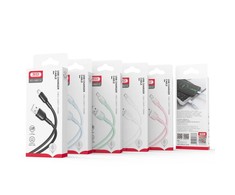 XO kabelis NB212 USB - USB-C 1,0 m 2,1A rožinės spalvos