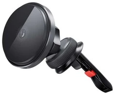 XO automobilinis laikiklis magnetinis CX015 su belaidžiu įkrovimu juodos spalvos 15W
