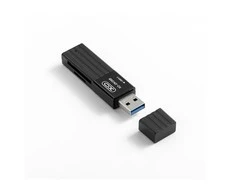 XO DK05B USB 3.0 atminties kortelių skaitytuvas 2W1 (juodas)