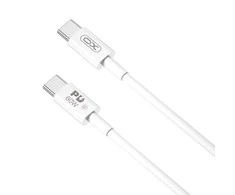 TelForceone XO kabelis NB-Q190B PD USB-C - USB-C 2,0m 60W baltos spalvos