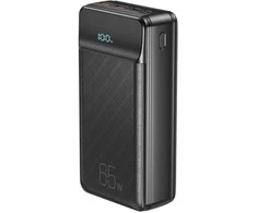 XO laptop power bank PR201 65W 30000mAh juodos spalvos
