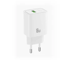 XO wall charger CE50 QC 18W 1x USB baltas