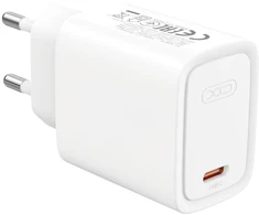 XO wall charger CE53 PD 30W 1x USB-C baltas